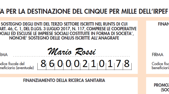 5×1000 per Fondazioni Riunite