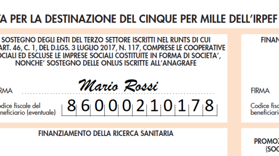 5 x mille per Fondazioni Riunite